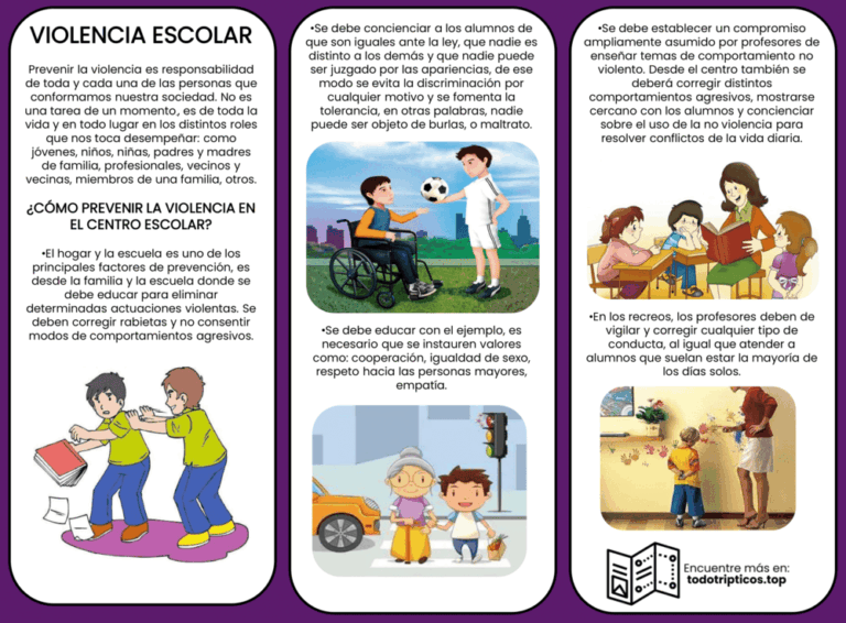 Trípticos de la Violencia Escolar 【Descargar】